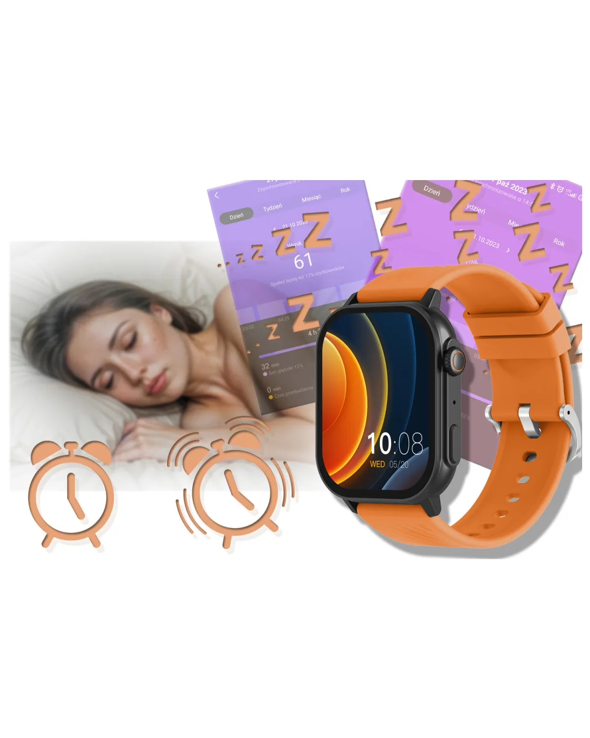 SMARTWATCH UNISEX GRAVITY GT15-2 - ROZMOWY BLUETOOTH, DODATKOWY PASEK (sg029b)