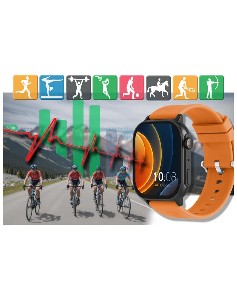 SMARTWATCH UNISEX GRAVITY GT15-2 - ROZMOWY BLUETOOTH, DODATKOWY PASEK (sg029b)