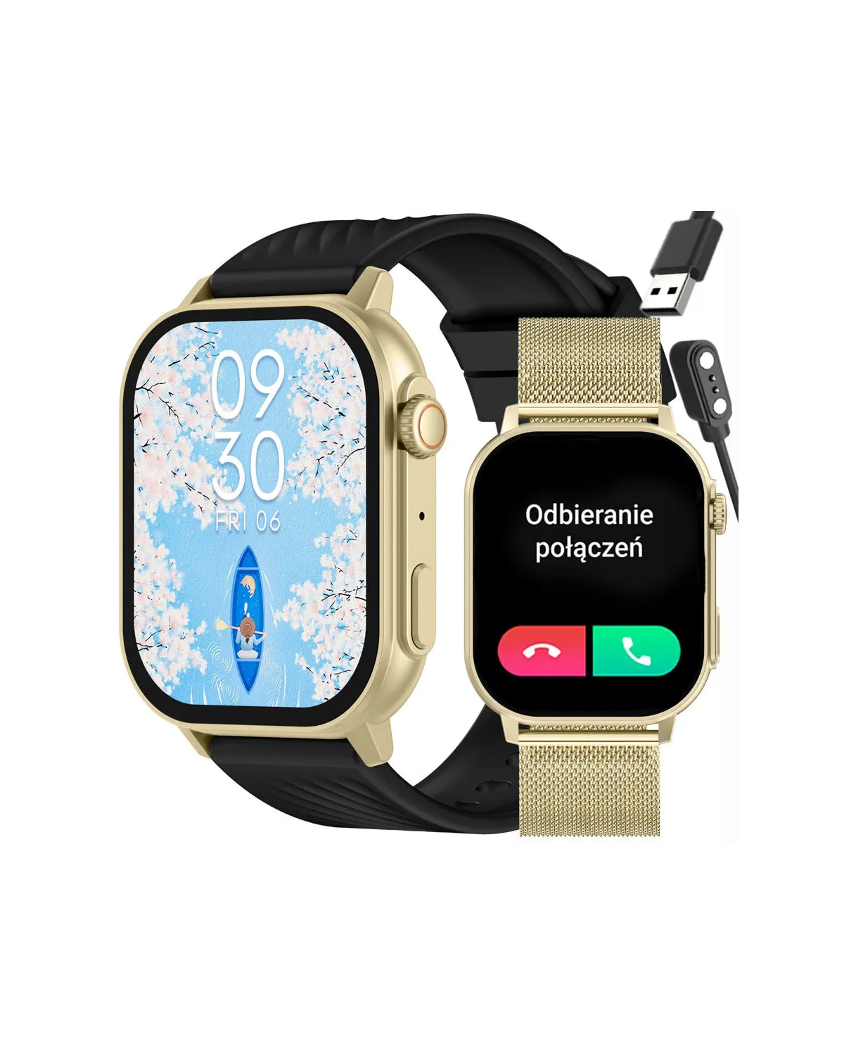SMARTWATCH UNISEX GRAVITY GT15-6 - ROZMOWY BLUETOOTH, DODATKOWY PASEK (sg029f)
