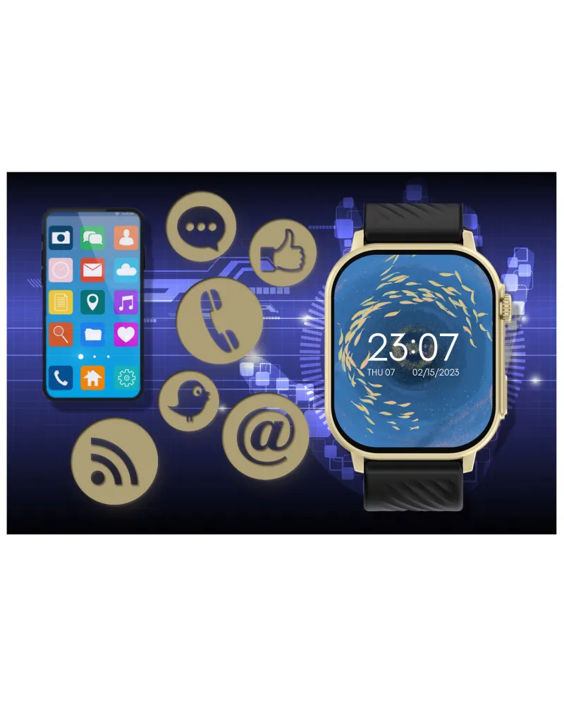 SMARTWATCH UNISEX GRAVITY GT15-6 - ROZMOWY BLUETOOTH, DODATKOWY PASEK (sg029f)