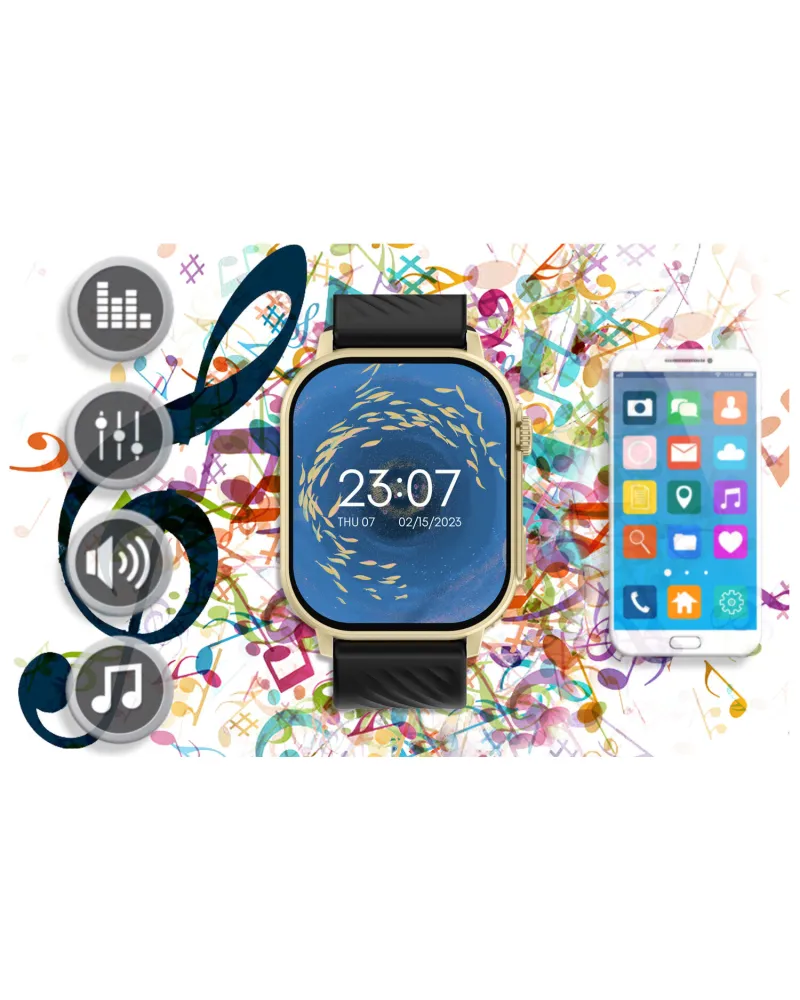 SMARTWATCH UNISEX GRAVITY GT15-6 - ROZMOWY BLUETOOTH, DODATKOWY PASEK (sg029f)