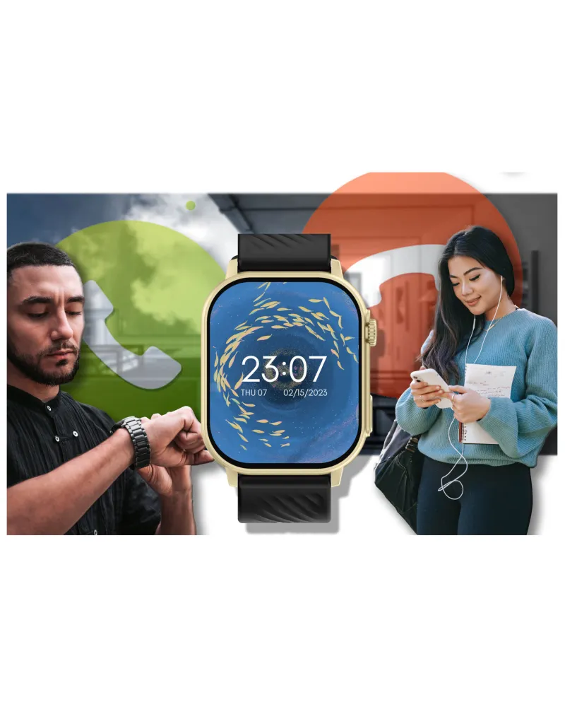 SMARTWATCH UNISEX GRAVITY GT15-6 - ROZMOWY BLUETOOTH, DODATKOWY PASEK (sg029f)