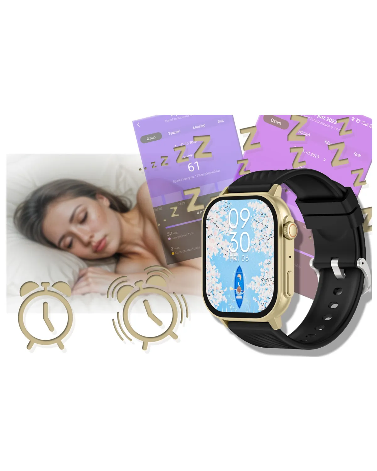 SMARTWATCH UNISEX GRAVITY GT15-6 - ROZMOWY BLUETOOTH, DODATKOWY PASEK (sg029f)