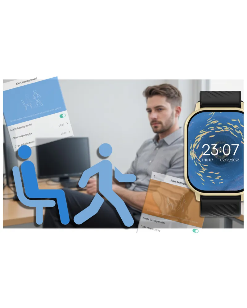 SMARTWATCH UNISEX GRAVITY GT15-6 - ROZMOWY BLUETOOTH, DODATKOWY PASEK (sg029f)