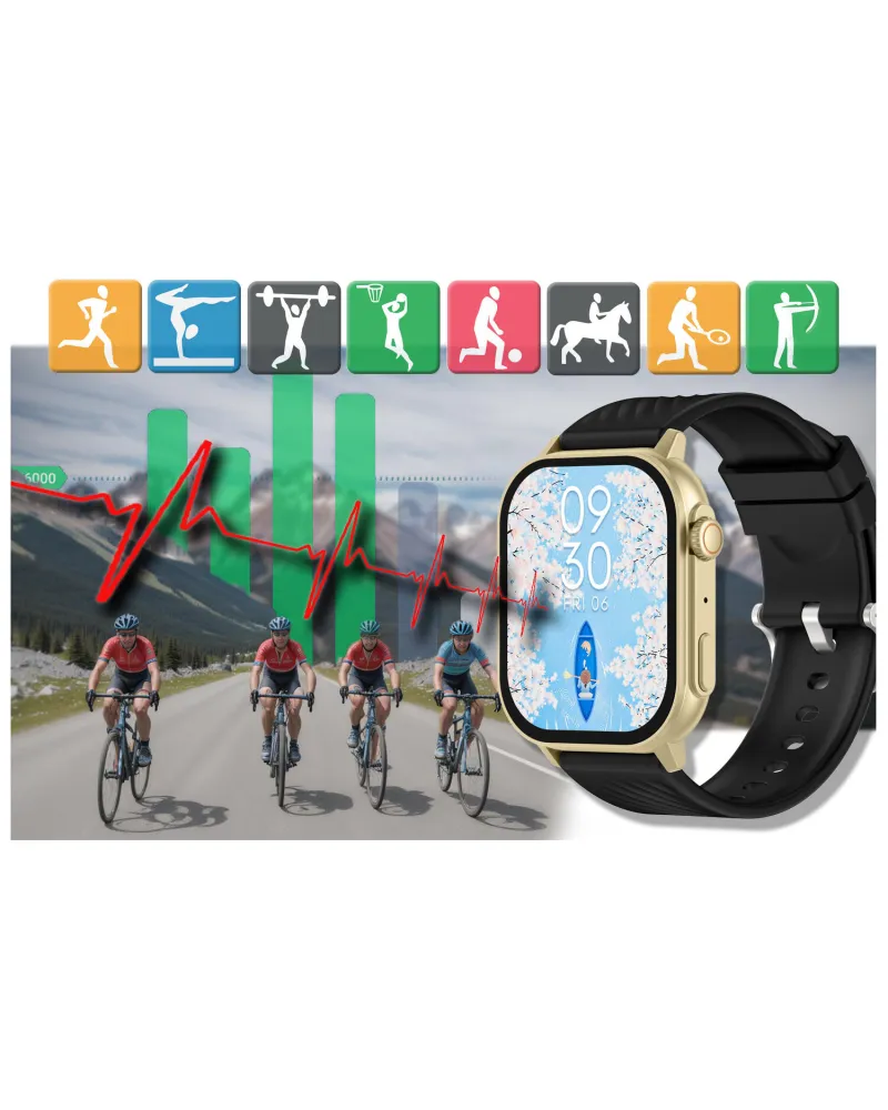 SMARTWATCH UNISEX GRAVITY GT15-6 - ROZMOWY BLUETOOTH, DODATKOWY PASEK (sg029f)