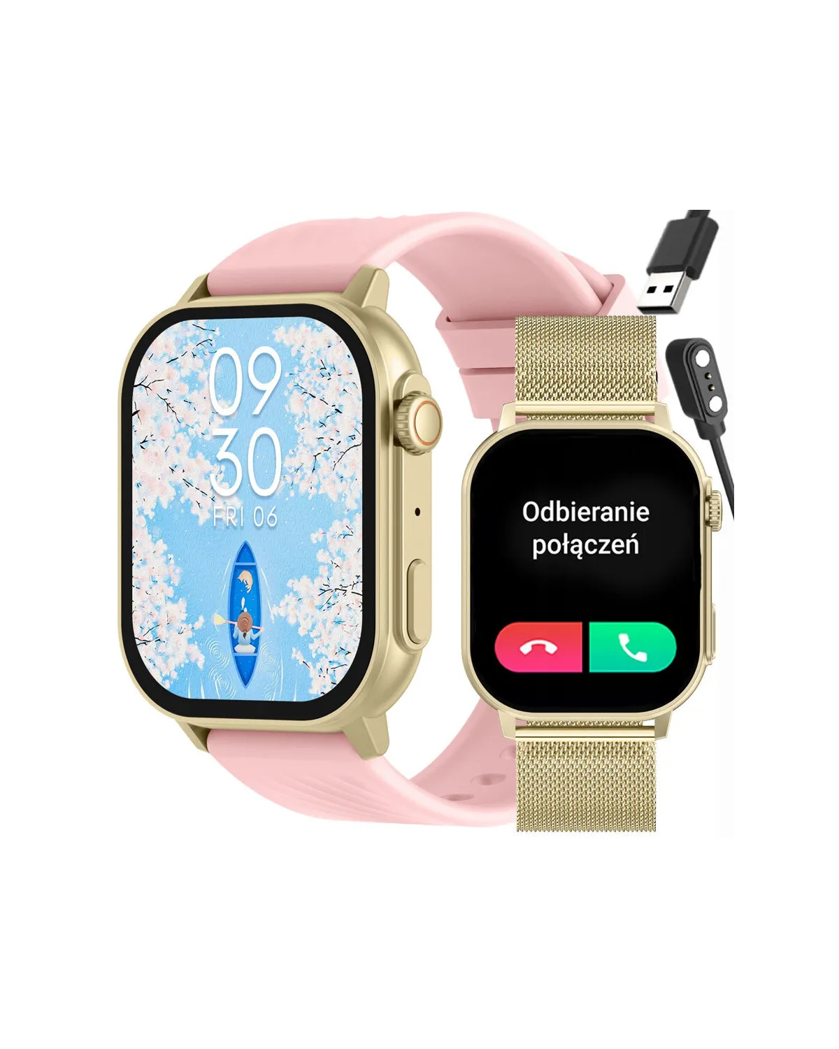 SMARTWATCH UNISEX GRAVITY GT15-7 - ROZMOWY BLUETOOTH, DODATKOWY PASEK (sg029g)