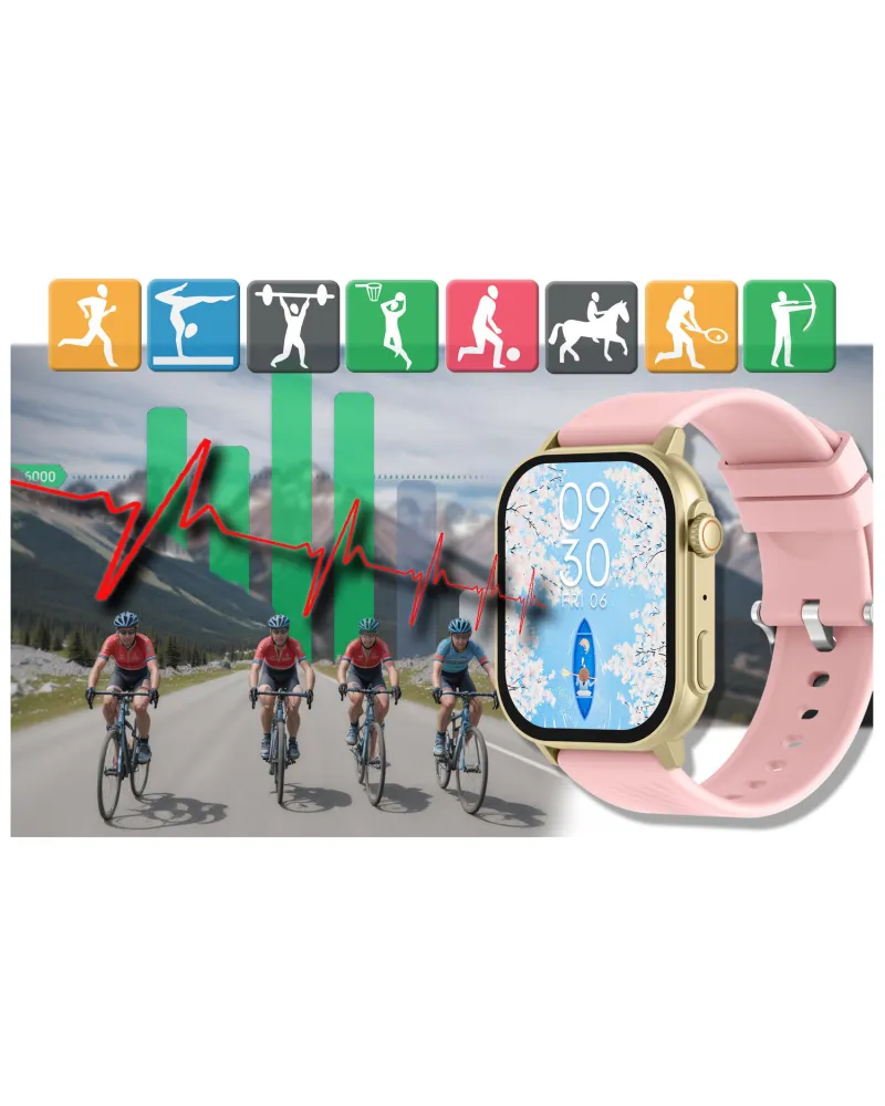 SMARTWATCH UNISEX GRAVITY GT15-7 - ROZMOWY BLUETOOTH, DODATKOWY PASEK (sg029g)