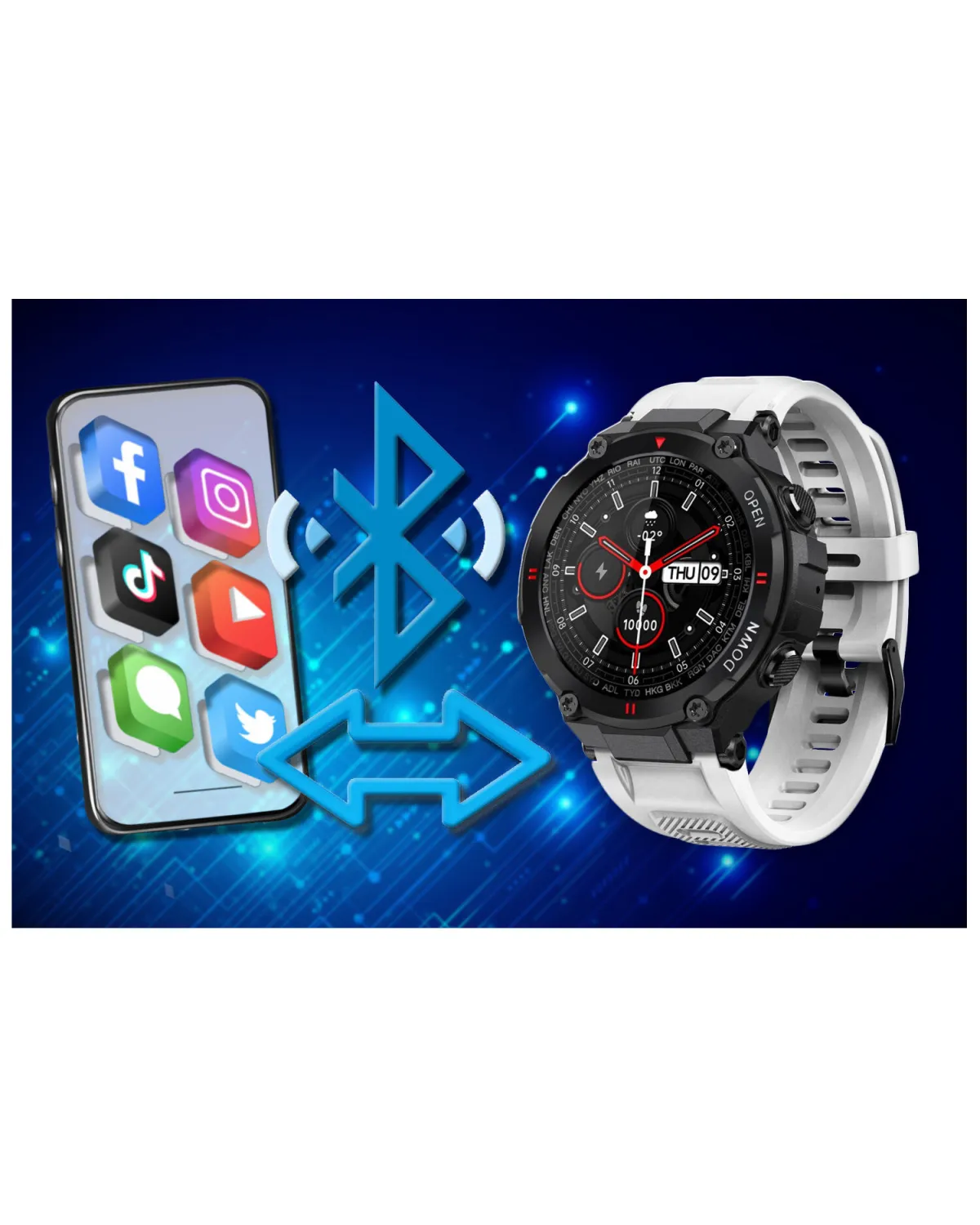 SMARTWATCH MĘSKI GRAVITY GT7-6 - WYKONYWANIE POŁĄCZEŃ (sg016f) SMARTWATCH MĘSKI GRAVITY GT7-6 - WYKONYWANIE POŁĄCZEŃ (sg016f)