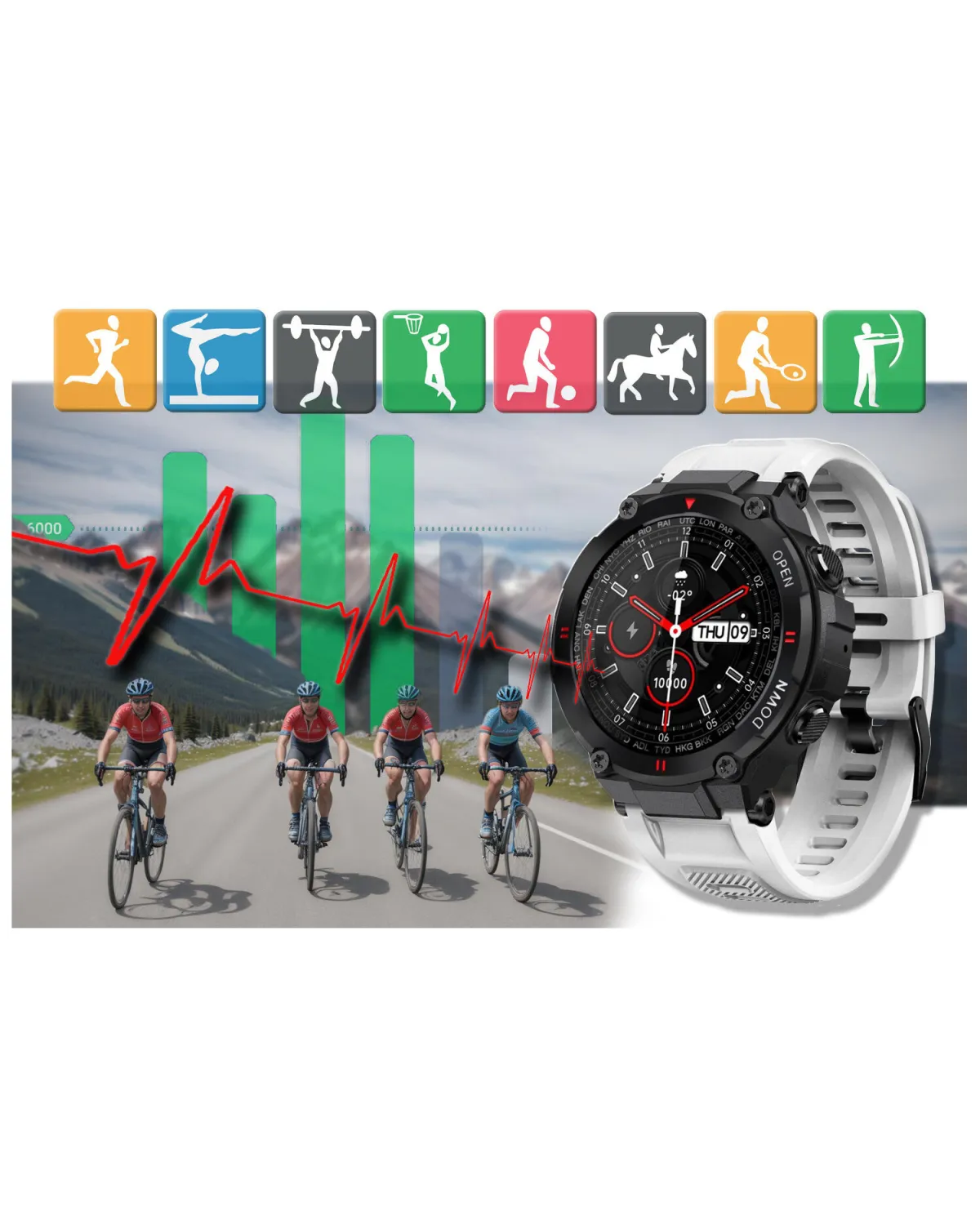 SMARTWATCH MĘSKI GRAVITY GT7-6 - WYKONYWANIE POŁĄCZEŃ (sg016f) SMARTWATCH MĘSKI GRAVITY GT7-6 - WYKONYWANIE POŁĄCZEŃ (sg016f)