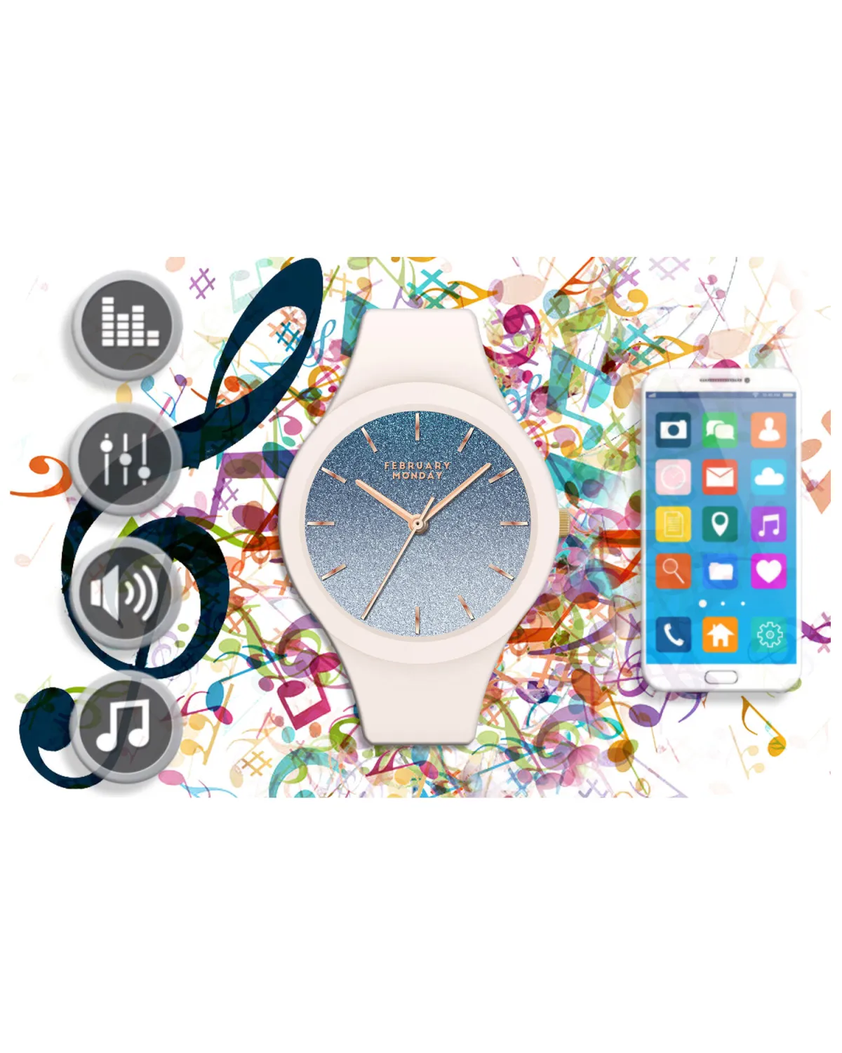 SMARTWATCH DAMSKI GRAVITY GT14-1 - ROZMOWY BLUETOOTH, WŁASNE TARCZE (sg026a)