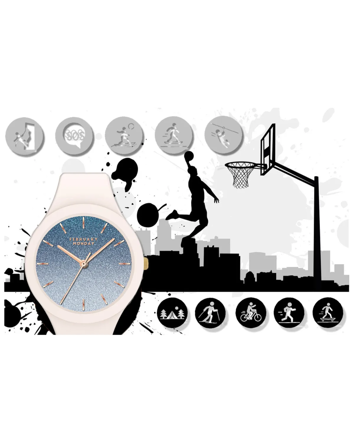 SMARTWATCH DAMSKI GRAVITY GT14-1 - ROZMOWY BLUETOOTH, WŁASNE TARCZE (sg026a)