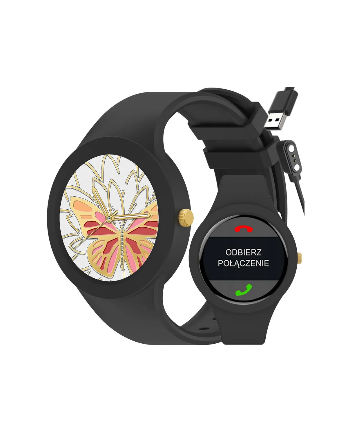 SMARTWATCH DAMSKI GRAVITY GT14-3 - ROZMOWY BLUETOOTH, WŁASNE TARCZE (sg026c)