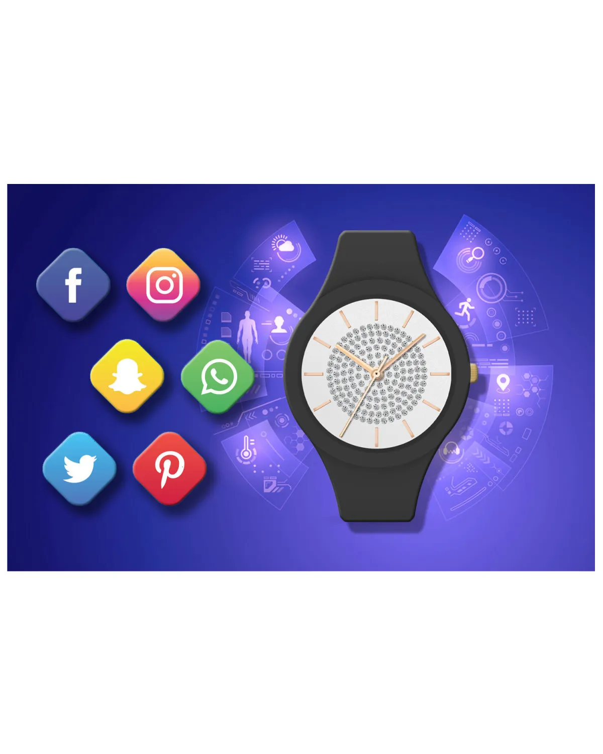 SMARTWATCH DAMSKI GRAVITY GT14-3 - ROZMOWY BLUETOOTH, WŁASNE TARCZE (sg026c)