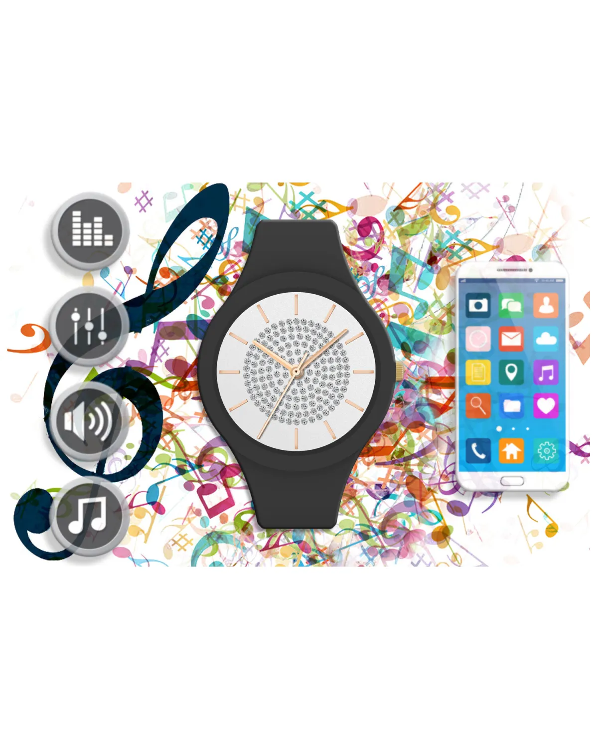 SMARTWATCH DAMSKI GRAVITY GT14-3 - ROZMOWY BLUETOOTH, WŁASNE TARCZE (sg026c)