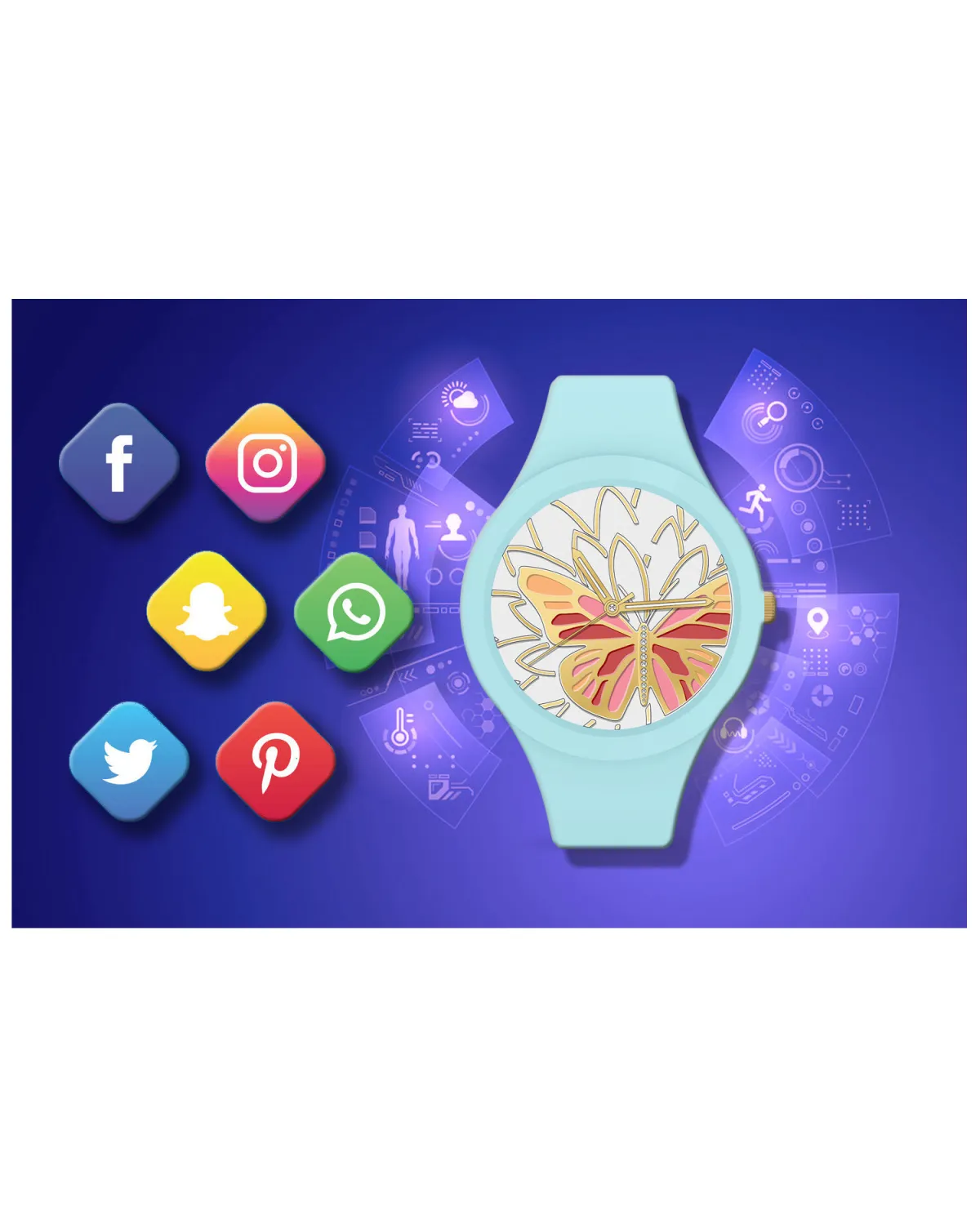 SMARTWATCH DAMSKI GRAVITY GT14-4 - ROZMOWY BLUETOOTH, WŁASNE TARCZE (sg026d)
