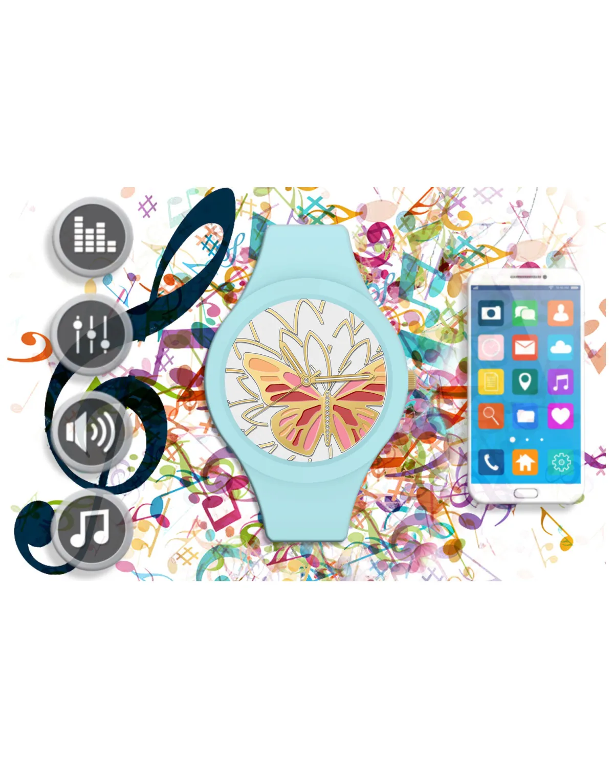 SMARTWATCH DAMSKI GRAVITY GT14-4 - ROZMOWY BLUETOOTH, WŁASNE TARCZE (sg026d)