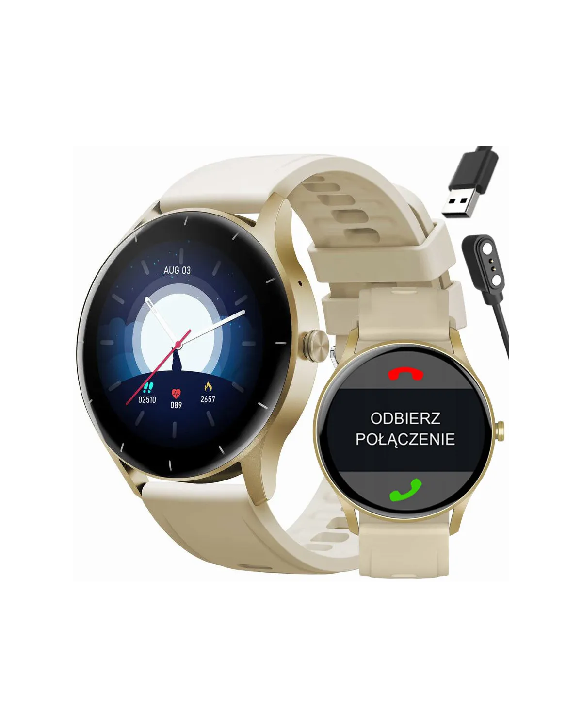 SMARTWATCH UNISEX GRAVITY GT2-4 - ROZMOWY BLUETOOTH, WŁASNE TARCZE (sg019d)