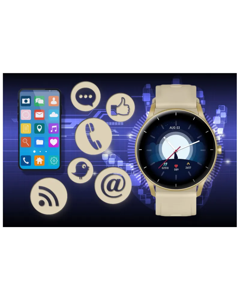 SMARTWATCH UNISEX GRAVITY GT2-4 - ROZMOWY BLUETOOTH, WŁASNE TARCZE (sg019d)