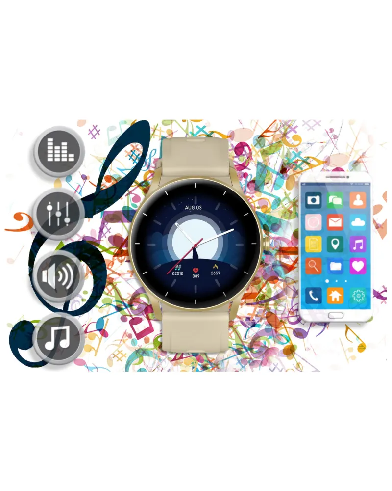 SMARTWATCH UNISEX GRAVITY GT2-4 - ROZMOWY BLUETOOTH, WŁASNE TARCZE (sg019d)