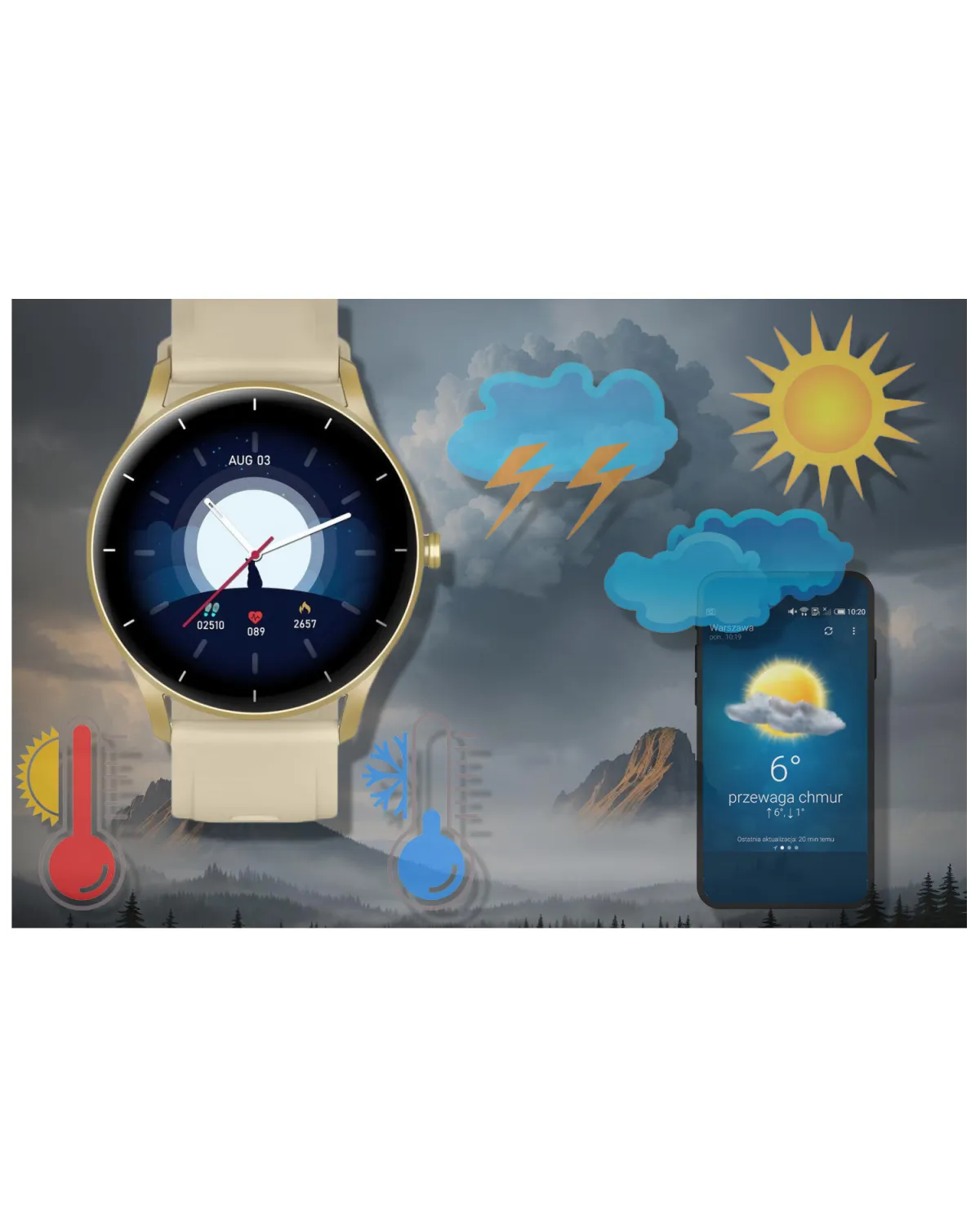 SMARTWATCH UNISEX GRAVITY GT2-4 - ROZMOWY BLUETOOTH, WŁASNE TARCZE (sg019d)