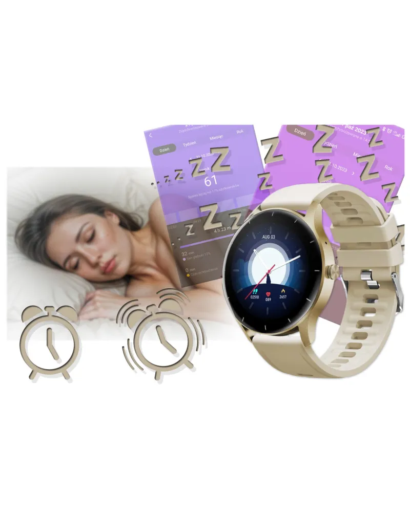 SMARTWATCH UNISEX GRAVITY GT2-4 - ROZMOWY BLUETOOTH, WŁASNE TARCZE (sg019d)