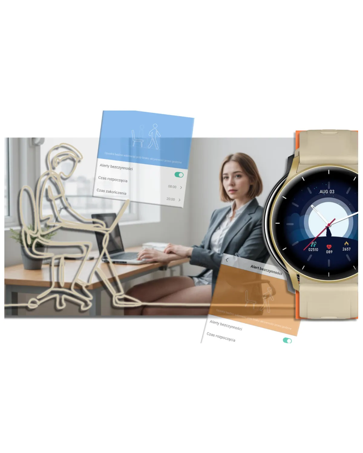SMARTWATCH UNISEX GRAVITY GT2-4 - ROZMOWY BLUETOOTH, WŁASNE TARCZE (sg019d)