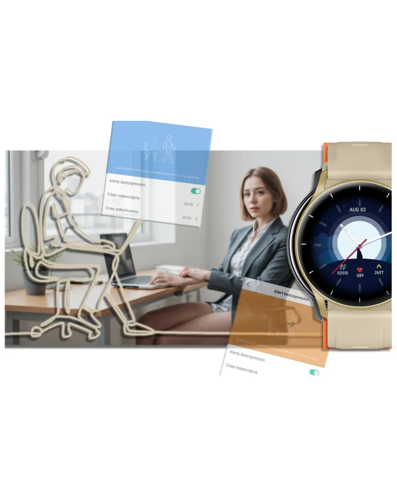 SMARTWATCH UNISEX GRAVITY GT2-4 - ROZMOWY BLUETOOTH, WŁASNE TARCZE (sg019d)