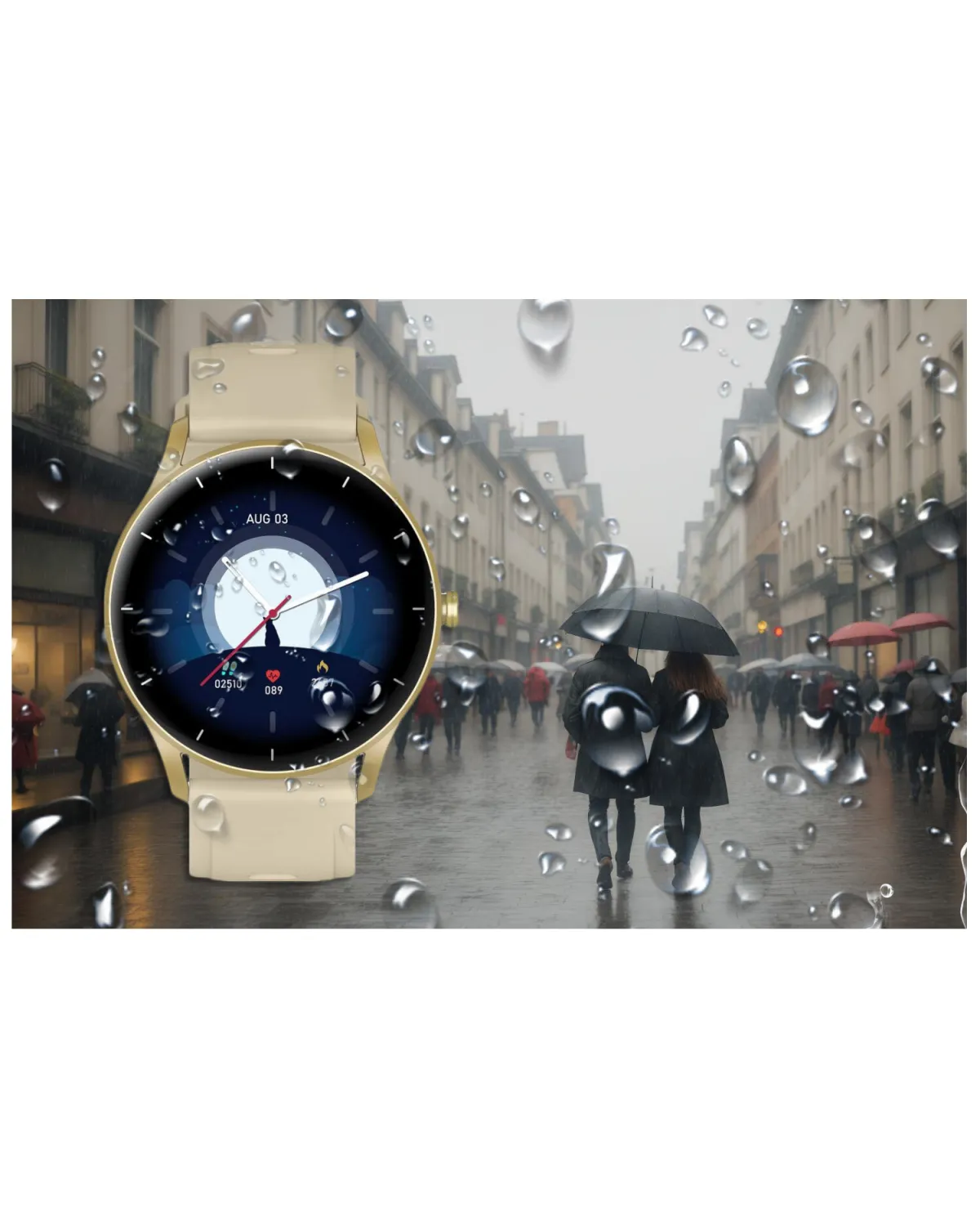 SMARTWATCH UNISEX GRAVITY GT2-4 - ROZMOWY BLUETOOTH, WŁASNE TARCZE (sg019d)