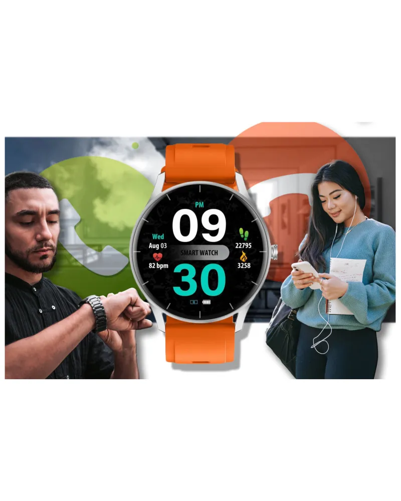 SMARTWATCH UNISEX GRAVITY GT2-8 - ROZMOWY BLUETOOTH, WŁASNE TARCZE (sg019h)