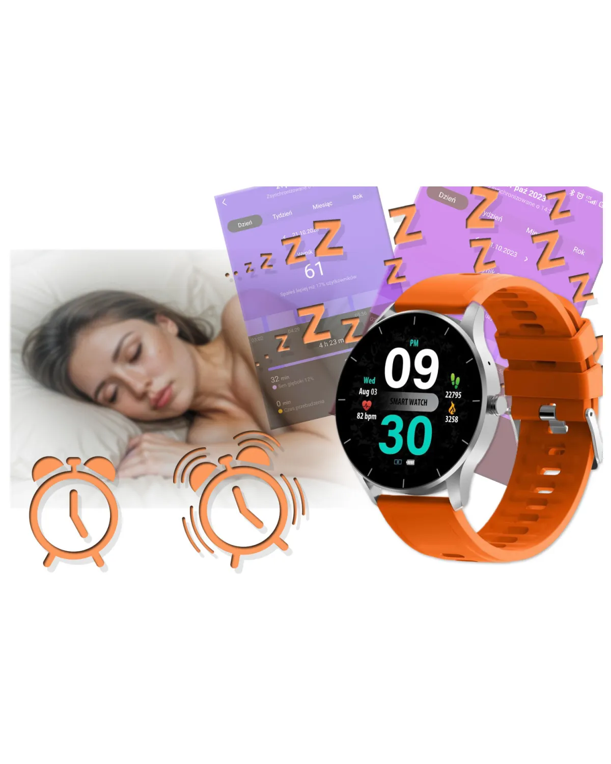 SMARTWATCH UNISEX GRAVITY GT2-8 - ROZMOWY BLUETOOTH, WŁASNE TARCZE (sg019h)