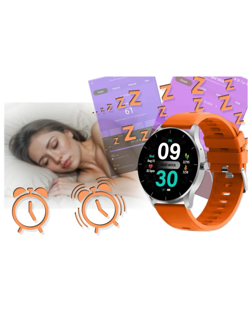 SMARTWATCH UNISEX GRAVITY GT2-8 - ROZMOWY BLUETOOTH, WŁASNE TARCZE (sg019h)