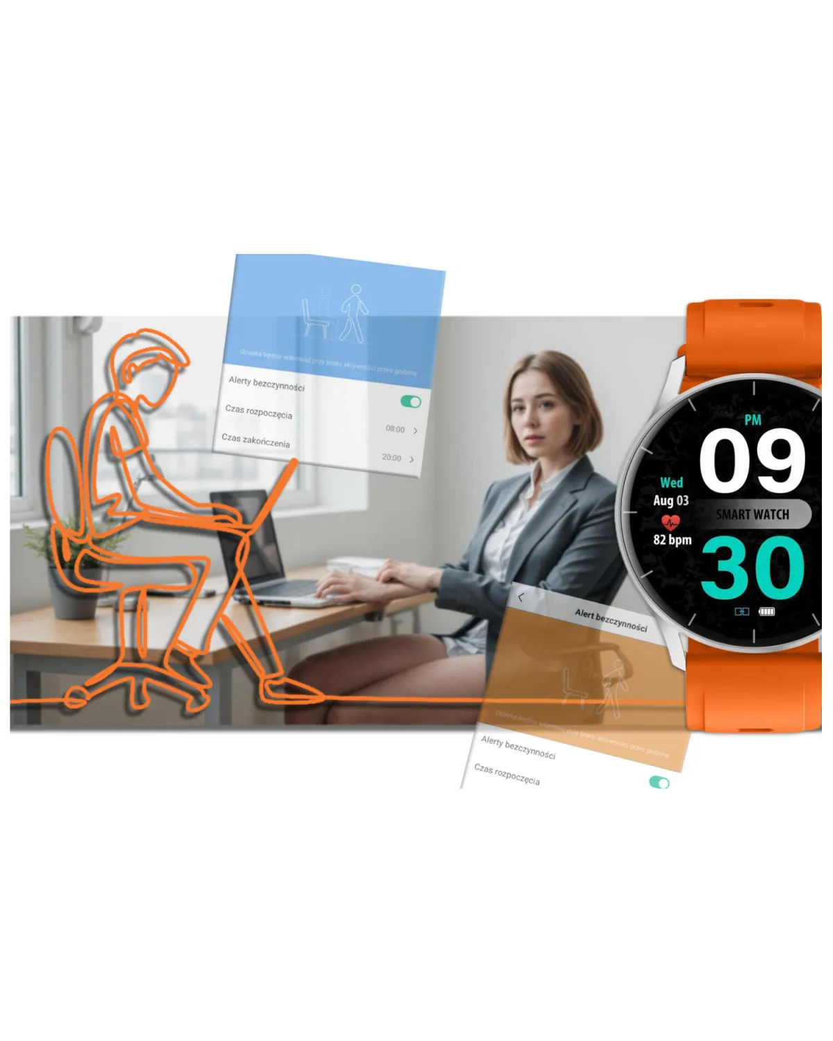 SMARTWATCH UNISEX GRAVITY GT2-8 - ROZMOWY BLUETOOTH, WŁASNE TARCZE (sg019h)
