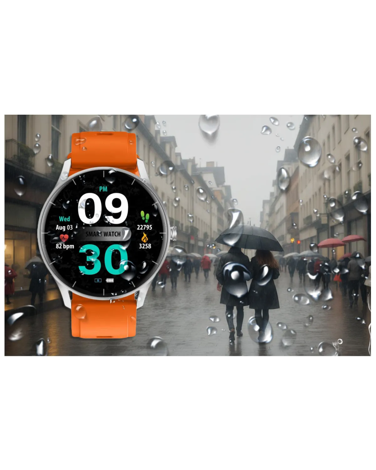 SMARTWATCH UNISEX GRAVITY GT2-8 - ROZMOWY BLUETOOTH, WŁASNE TARCZE (sg019h)