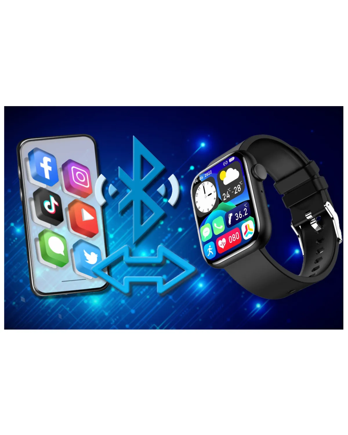 SMARTWATCH UNISEX GRAVITY GT3-3 - ROZMOWY BLUETOOTH, WŁASNE TARCZE (sg022c)