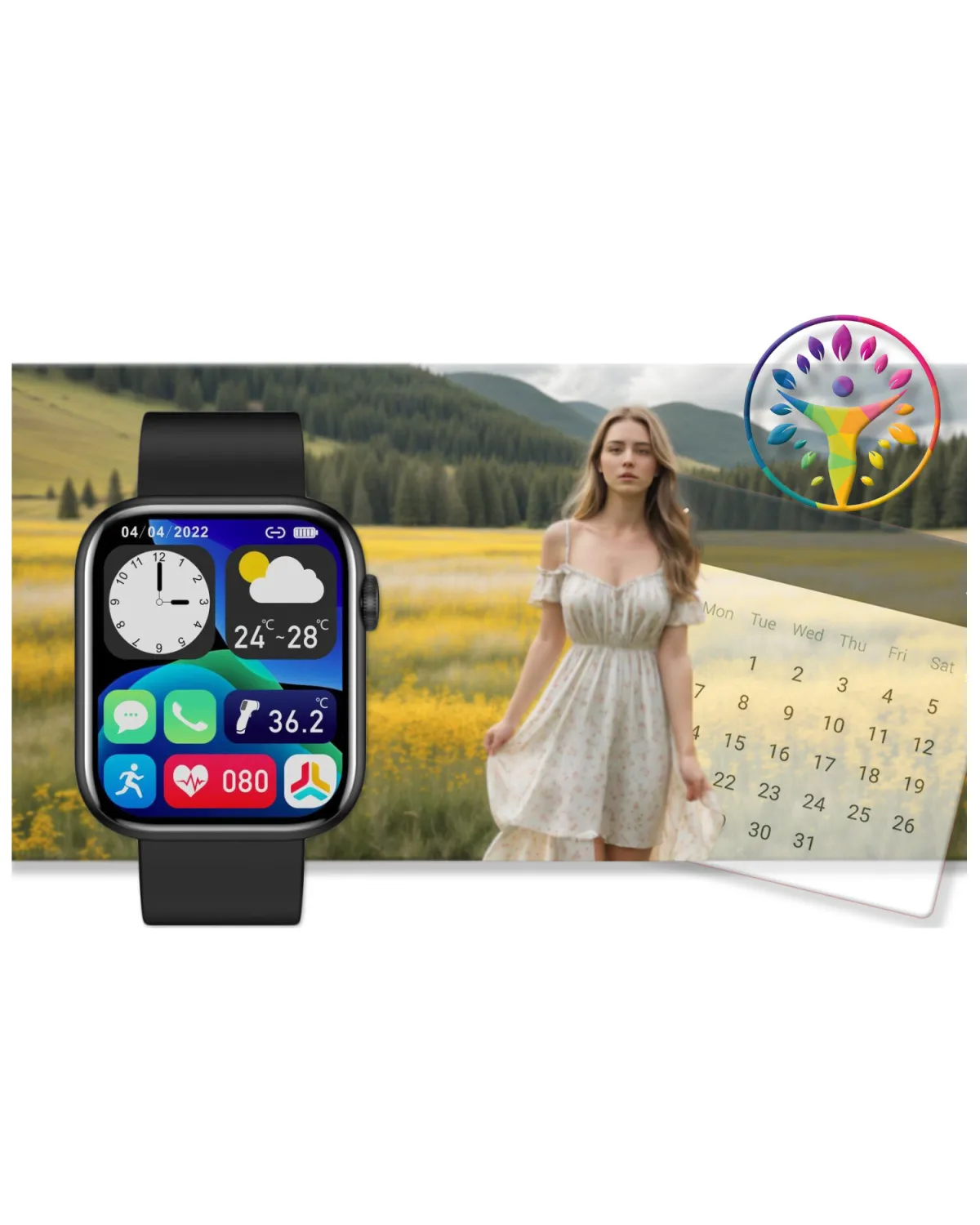 SMARTWATCH UNISEX GRAVITY GT3-3 - ROZMOWY BLUETOOTH, WŁASNE TARCZE (sg022c)