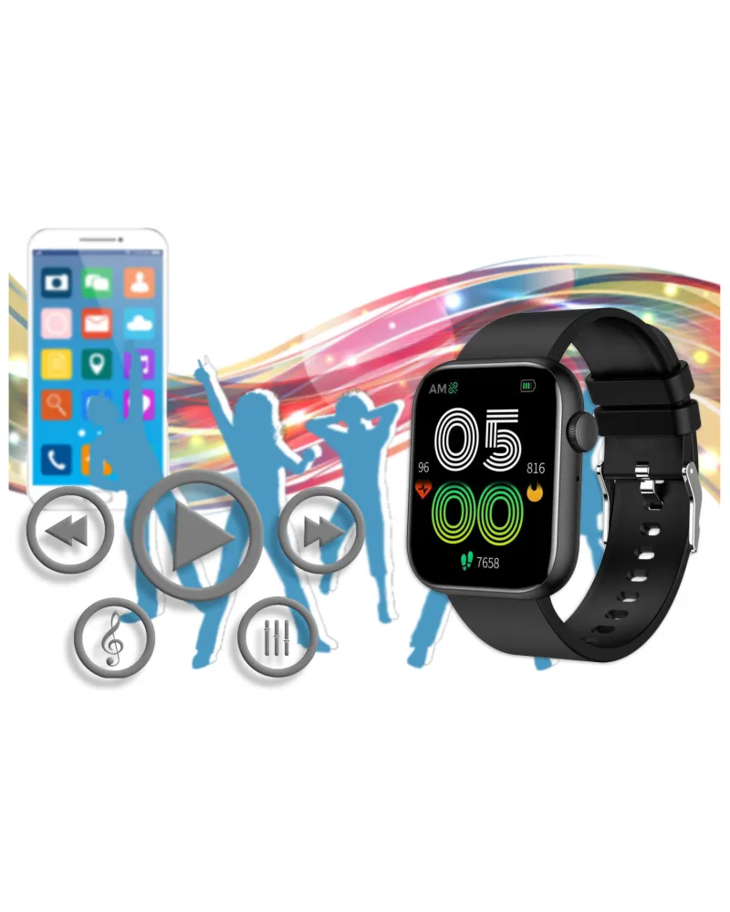 SMARTWATCH UNISEX GRAVITY GT3-3 - ROZMOWY BLUETOOTH, WŁASNE TARCZE (sg022c)