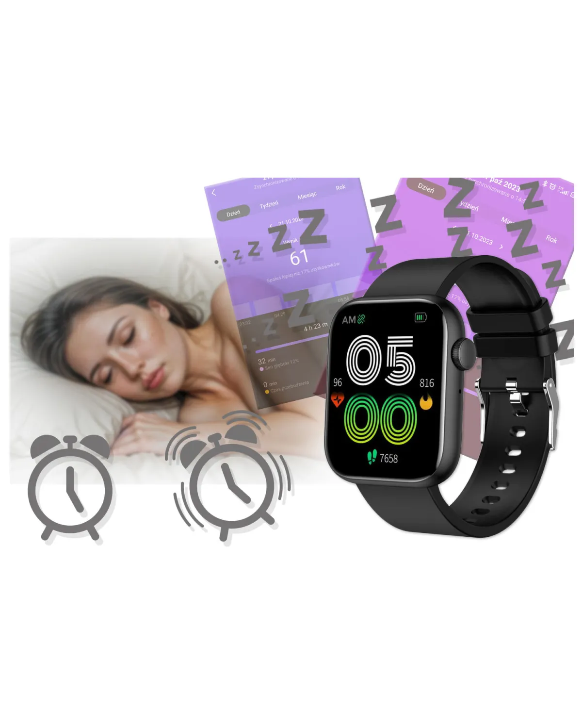 SMARTWATCH UNISEX GRAVITY GT3-3 - ROZMOWY BLUETOOTH, WŁASNE TARCZE (sg022c)