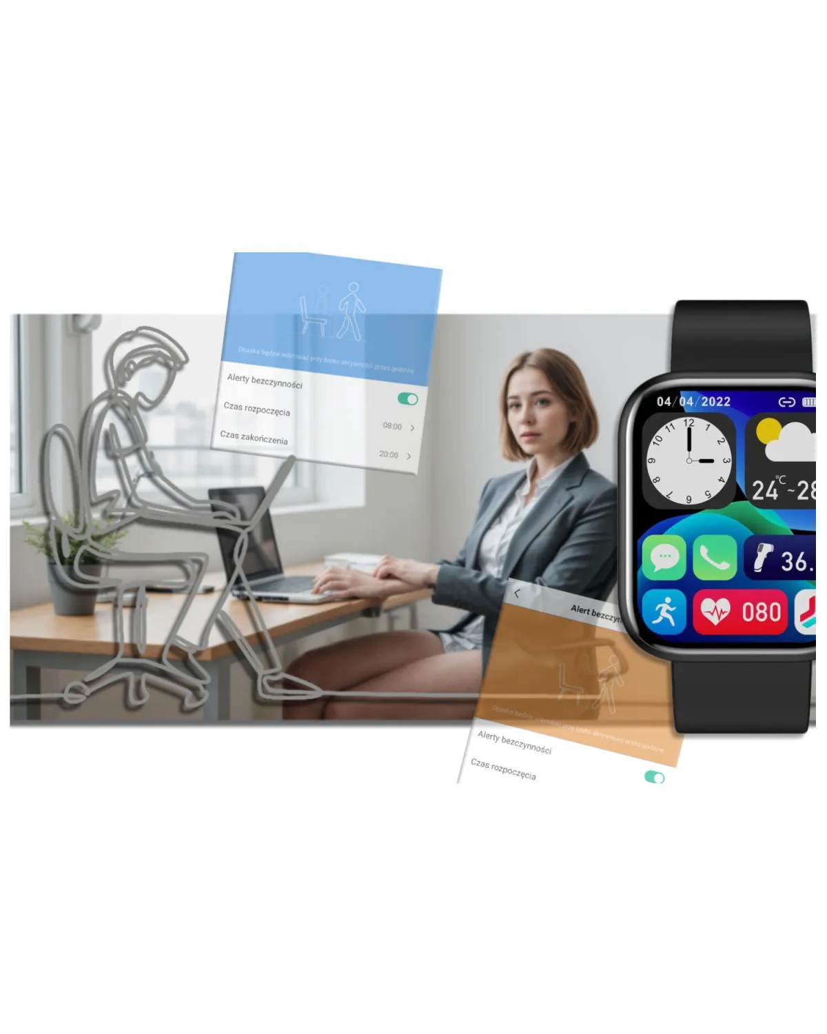 SMARTWATCH UNISEX GRAVITY GT3-3 - ROZMOWY BLUETOOTH, WŁASNE TARCZE (sg022c)