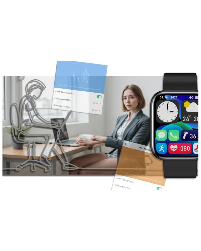 SMARTWATCH UNISEX GRAVITY GT3-3 - ROZMOWY BLUETOOTH, WŁASNE TARCZE (sg022c)