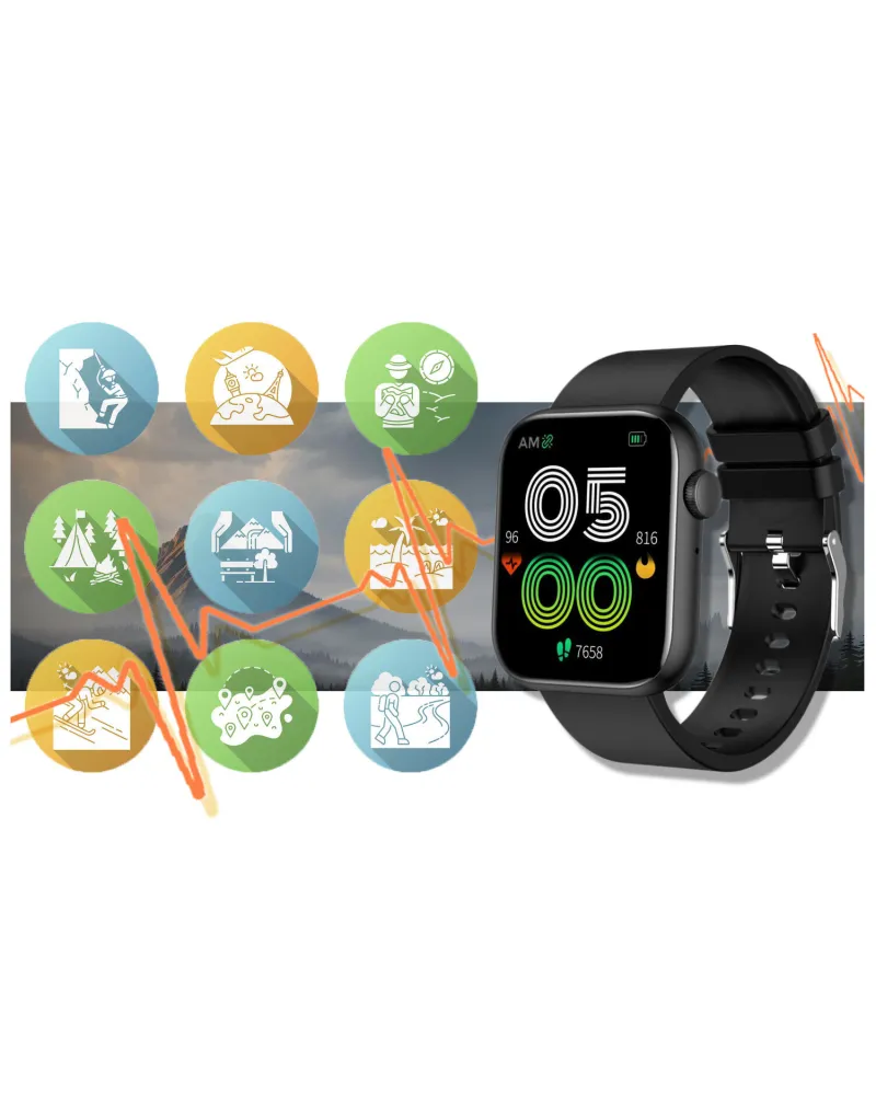 SMARTWATCH UNISEX GRAVITY GT3-3 - ROZMOWY BLUETOOTH, WŁASNE TARCZE (sg022c)