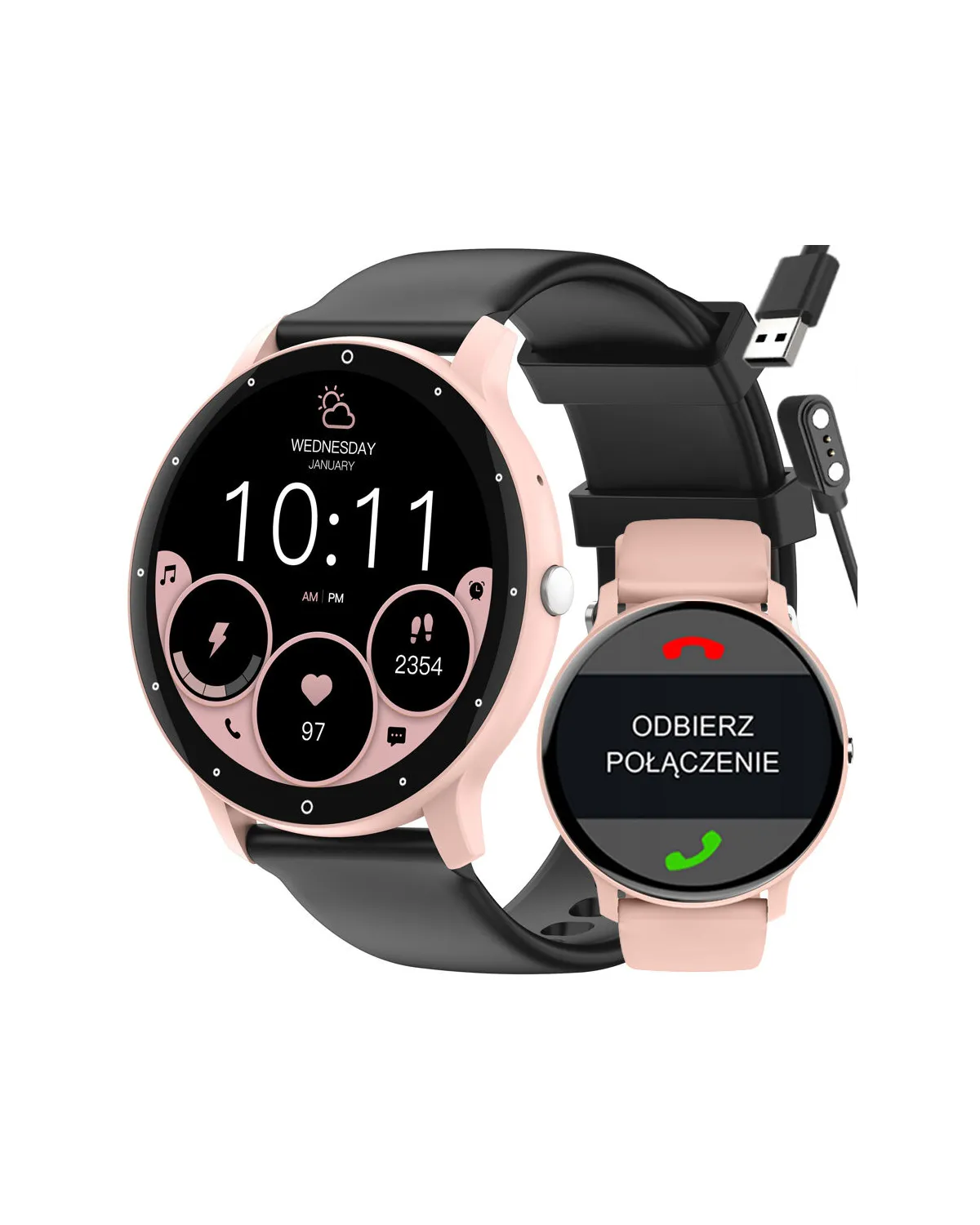 SMARTWATCH UNISEX GRAVITY GT1-5 PRO - ROZMOWY BLUETOOTH, DODATKOWY PASEK (sg027e) SMARTWATCH UNISEX GRAVITY GT1-5 PRO - ROZMOWY BLUETOOTH, DODATKOWY PASEK (sg027e)