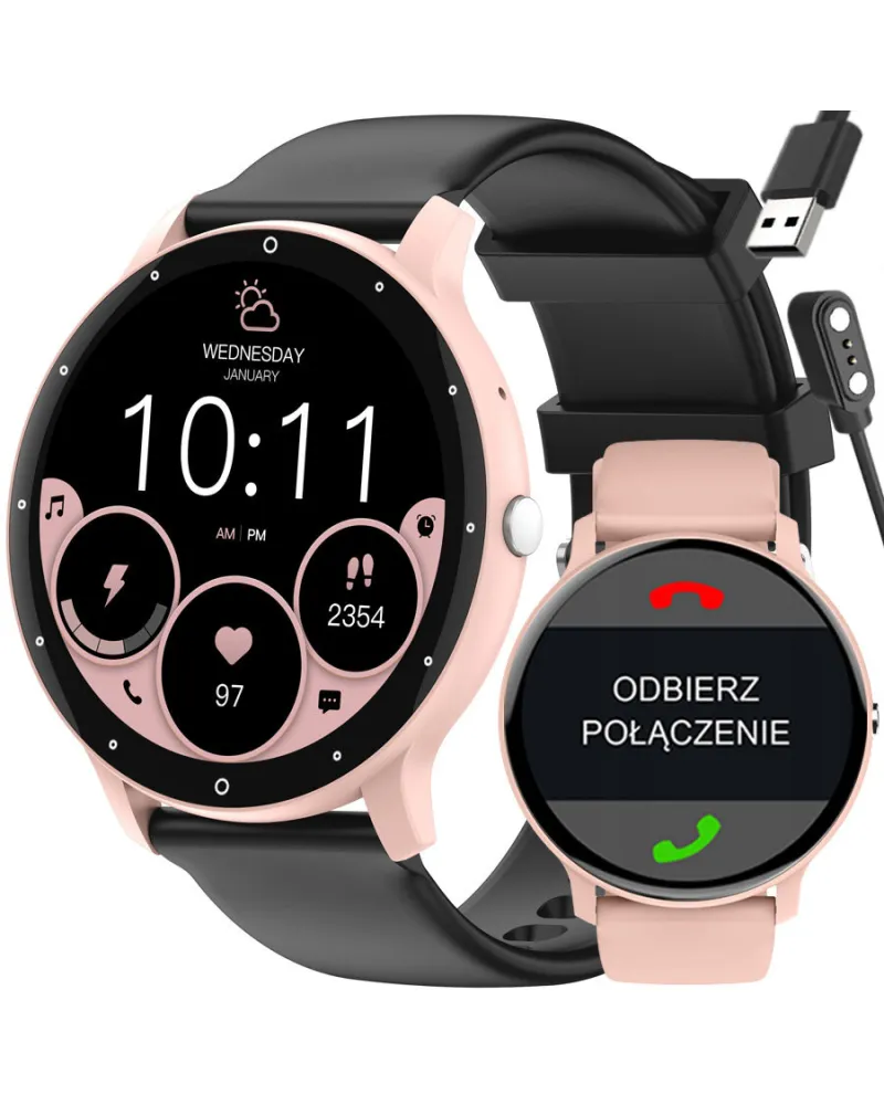 SMARTWATCH UNISEX GRAVITY GT1-5 PRO - ROZMOWY BLUETOOTH, DODATKOWY PASEK (sg027e) SMARTWATCH UNISEX GRAVITY GT1-5 PRO - ROZMOWY BLUETOOTH, DODATKOWY PASEK (sg027e)
