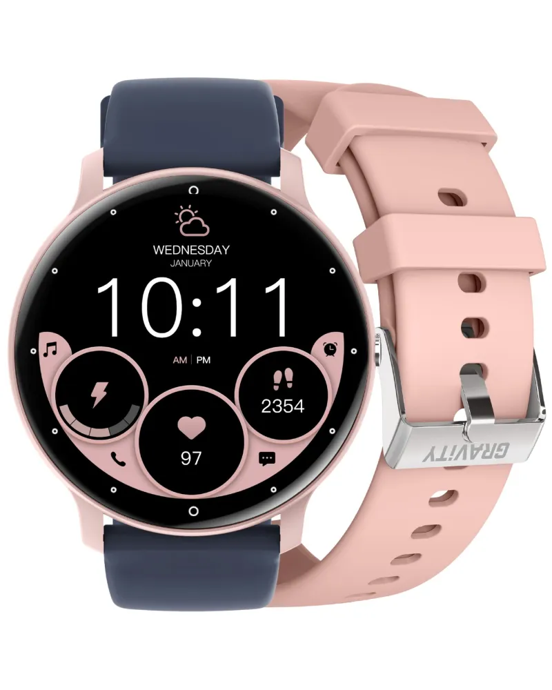 SMARTWATCH UNISEX GRAVITY GT1-7 PRO - ROZMOWY BLUETOOTH, DODATKOWY PASEK (sg027g)