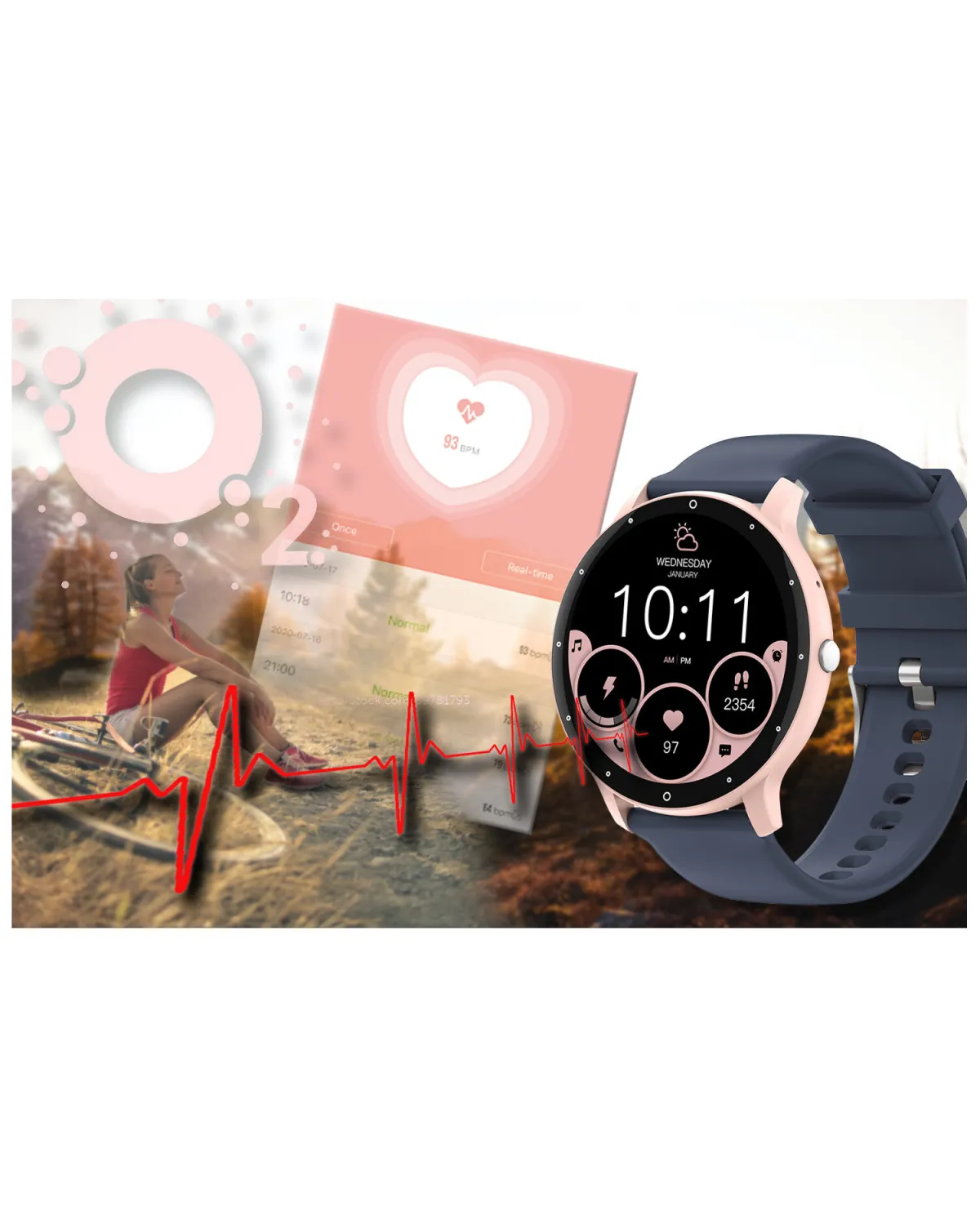 SMARTWATCH UNISEX GRAVITY GT1-7 PRO - ROZMOWY BLUETOOTH, DODATKOWY PASEK (sg027g)