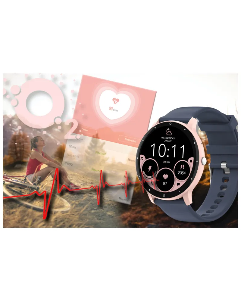 SMARTWATCH UNISEX GRAVITY GT1-7 PRO - ROZMOWY BLUETOOTH, DODATKOWY PASEK (sg027g)