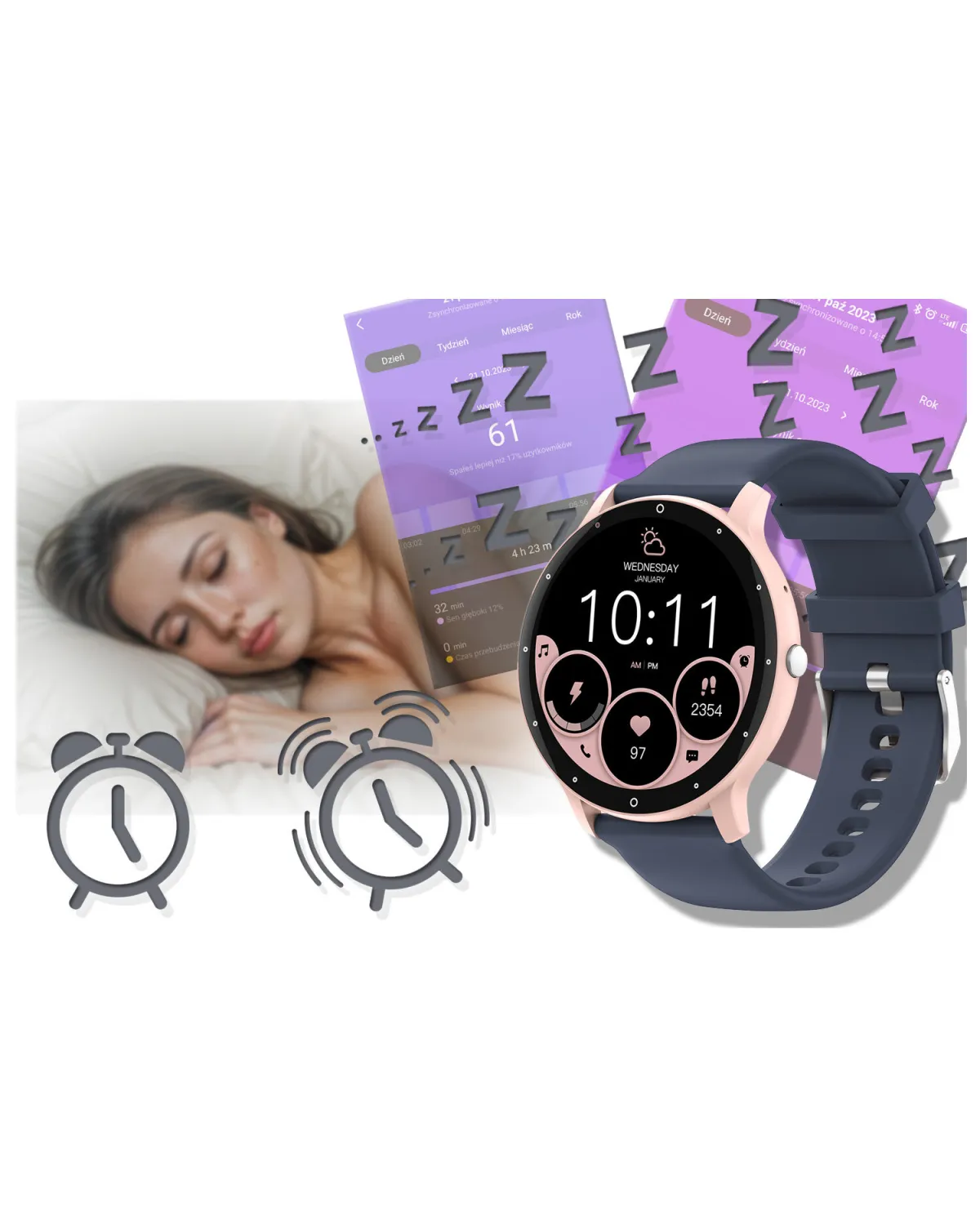 SMARTWATCH UNISEX GRAVITY GT1-7 PRO - ROZMOWY BLUETOOTH, DODATKOWY PASEK (sg027g)