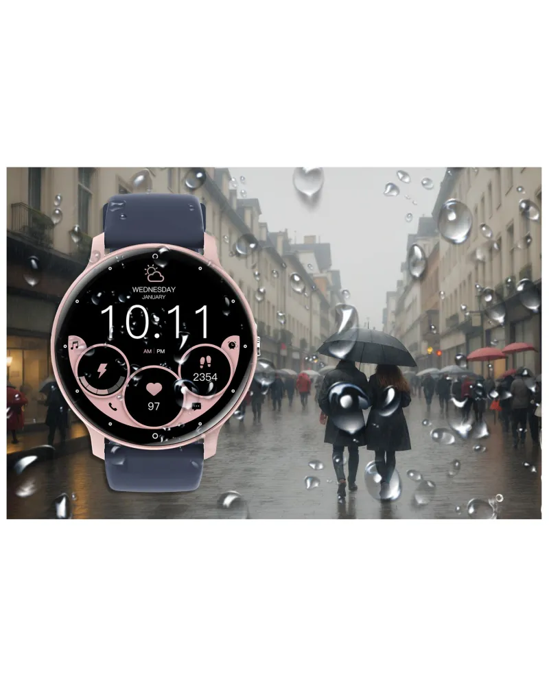 SMARTWATCH UNISEX GRAVITY GT1-7 PRO - ROZMOWY BLUETOOTH, DODATKOWY PASEK (sg027g)
