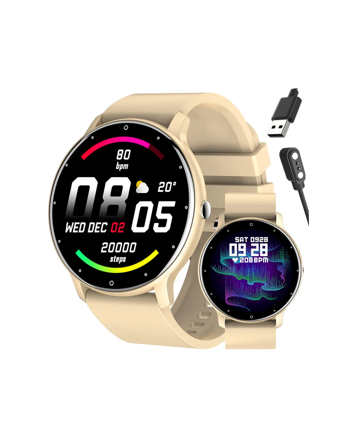 SMARTWATCH UNISEX GRAVITY GT1-6 - PULSOMETR, WŁASNE TARCZE (sg015f)