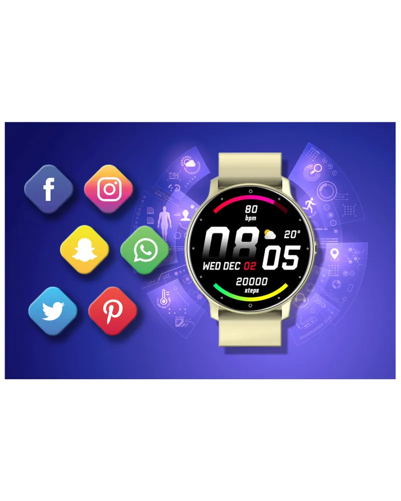 SMARTWATCH UNISEX GRAVITY GT1-6 - PULSOMETR, WŁASNE TARCZE (sg015f)
