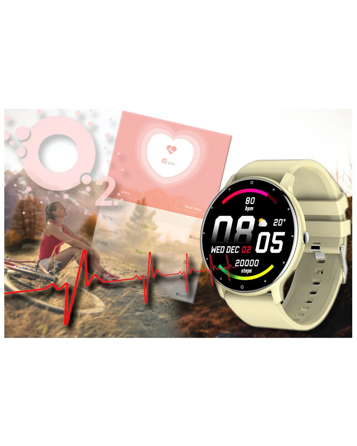 SMARTWATCH UNISEX GRAVITY GT1-6 - PULSOMETR, WŁASNE TARCZE (sg015f)